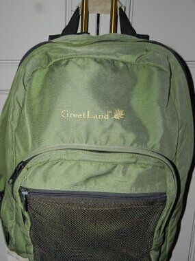 VTG Greatland Olive Green Backpack Unisex.